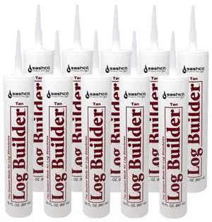 Log Builder Acrylic Latex Caulking Sealant, 30 oz Cartridge, Dark Brown (Pack of 10) Log Builder Acrylic Latex Caulking Sealant, 30 oz Cartridge, Dark Brown (Pack of 10)