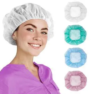 Disposable Bouffant Caps, 24 Inch White Polypropylene Hair Covers with Elastic Band, Breathable Nonwoven Head Covers for Food Service, Spa, Salon, 1000 Pack Disposable Bouffant Caps, 24 Inch White Polypropylene Hair Covers with Elastic Band, Breathable Nonwoven Head Covers for Food Service, Spa, Salon, 1000 Pack