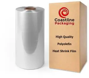 Coastline Packaging 24" 100 Gauge 2625 Feet Center Fold Polyolefin Heat Shrink Wrap Film Roll Coastline Packaging 24" 100 Gauge 2625 Feet Center Fold Polyolefin Heat Shrink Wrap Film Roll