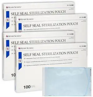 Self-Sealing Sterilization Pouches, Latex-Free, 10.5 in x 17 in 100/Bx, 400 Count Self-Sealing Sterilization Pouches, Latex-Free, 10.5 in x 17 in 100/Bx, 400 Count