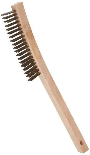 44054 Hand Wire Scratch Brush,.012 Stainless Steel Fill, Curved Handle, 3 X 19 Rows (Pack of 12) 44054 Hand Wire Scratch Brush,.012 Stainless Steel Fill, Curved Handle, 3 X 19 Rows (Pack of 12)