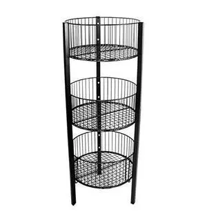 AMKO 3332B 3-Tier Bin Floor Standing Fixture for Household Needs, Storage Baskets. Retail Store Fixtures, Equipment AMKO 3332B 3-Tier Bin Floor Standing Fixture for Household Needs, Storage Baskets. Retail Store Fixtures, Equipment