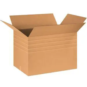 10 Pack of Heavy-Duty Multi-Depth Corrugated Cardboard Boxes, 30" L x 20" W x 20" H, Kraft, Shipping, Packing and Moving 10 Pack of Heavy-Duty Multi-Depth Corrugated Cardboard Boxes, 30" L x 20" W x 20" H, Kraft, Shipping, Packing and Moving