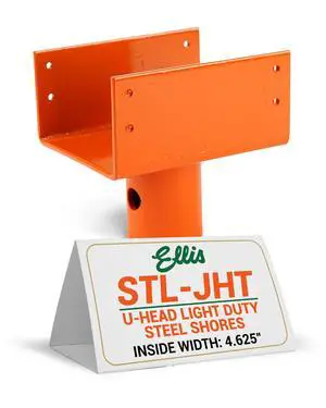 Manufacturing Company - U-Head Top for Light Duty Steel Shores - Secures to Horizontal Lumber Beams & Joists - Easy to Use with 8 Mounting Holes - Triple Joist Holder Manufacturing Company - U-Head Top for Light Duty Steel Shores - Secures to Horizontal Lumber Beams & Joists - Easy to Use with 8 Mounting Holes - Triple Joist Holder