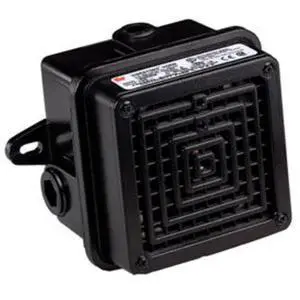 350WB-120 Vibratone Electro-Mechanical Horn with Weatherproof Back Box, Wall Mount, 120 VAC, Black 350WB-120 Vibratone Electro-Mechanical Horn with Weatherproof Back Box, Wall Mount, 120 VAC, Black