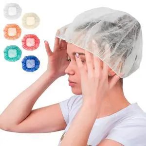 Disposable Bouffant Caps, 24 Inch White Hair Nets, Pack of 1000, Spunbond Polypropylene Hair Covers with Elastic Edge for Food Service, Kitchens and Industrial Work Areas Disposable Bouffant Caps, 24 Inch White Hair Nets, Pack of 1000, Spunbond Polypropylene Hair Covers with Elastic Edge for Food Service, Kitchens and Industrial Work Areas