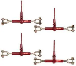 4 Pack 5/16" - 1/4" Jaw Jaw Chain Load Binder 6" Barrel, 3,500 lbs WLL Ratcheting Tie Down Chain Binder for Transportation, Construction, and Heavy Duty Applications 4 Pack 5/16" - 1/4" Jaw Jaw Chain Load Binder 6" Barrel, 3,500 lbs WLL Ratcheting Tie Down Chain Binder for Transportation, Construction, and Heavy Duty Applications