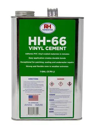 HH66 Vinyl Cement - 1 Gallon Truck Tarp Pool Cover Awning Tent Repair HH66 Vinyl Cement - 1 Gallon Truck Tarp Pool Cover Awning Tent Repair
