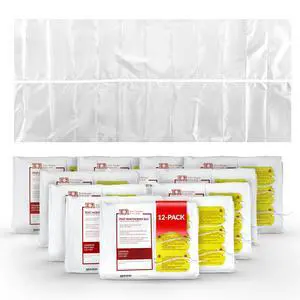 PVC Cadaver Body Bags 12-Pack with Metal Zipper White, 36" x 90" with ID Tags Leakproof, Heavy-Duty, Waterproof Morgue Bags for Funeral Use PVC Cadaver Body Bags 12-Pack with Metal Zipper White, 36" x 90" with ID Tags Leakproof, Heavy-Duty, Waterproof Morgue Bags for Funeral Use