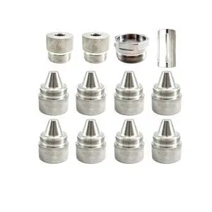 1.375''X24 Alum Alloy Cover Cones W/Cleaning Chamber&1/2&5/8-24 Hose Inlet | (12-Pack) 1.375''X24 Alum Alloy Cover Cones W/Cleaning Chamber&1/2&5/8-24 Hose Inlet | (12-Pack)