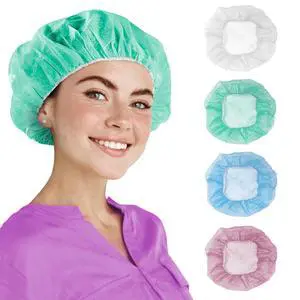 Disposable Bouffant Caps, 24 Inch Green Polypropylene Hair Covers with Elastic Band, Breathable Nonwoven Head Covers for Food Service, Spa, Salon, 1000 Pack Disposable Bouffant Caps, 24 Inch Green Polypropylene Hair Covers with Elastic Band, Breathable Nonwoven Head Covers for Food Service, Spa, Salon, 1000 Pack