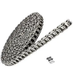 60 SS Stainless Steel Roller Chain 10 Feet with 1 Connecting Link 60 SS Stainless Steel Roller Chain 10 Feet with 1 Connecting Link