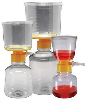 Argos BPV2250 PVDF Membrane Sterile Bottle Top Aspirator Vacuum Filtration Unit, 0.22 micrometer Pore Size, 500mL Capacity (Case of 12) Argos BPV2250 PVDF Membrane Sterile Bottle Top Aspirator Vacuum Filtration Unit, 0.22 micrometer Pore Size, 500mL Capacity (Case of 12)