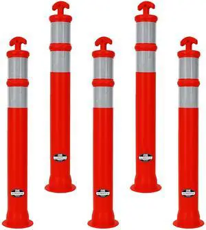 (Pack of 5) RK DPOST2T Polyethylene Portable Delineator Post Replacement, 42" Height (Post Only, Orange) (Pack of 5) RK DPOST2T Polyethylene Portable Delineator Post Replacement, 42" Height (Post Only, Orange)