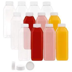 Disposable Plastic Juice Bottles-16 Oz with Lids | 160 Pack | for Water, Orange Apple Lemon Juicing, Smoothies, Milk, Reusable, BPA Free, Tamper-Proof Caps, Catering, Takeout Disposable Plastic Juice Bottles-16 Oz with Lids | 160 Pack | for Water, Orange Apple Lemon Juicing, Smoothies, Milk, Reusable, BPA Free, Tamper-Proof Caps, Catering, Takeout