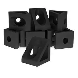 8020, 4132, 10 Series, 2 Hole Aluminum Inside Corner Gusset L Bracket for Extruded Aluminum Extrusion Heavy Duty Angle Bracket (Black Anodize, 25) 8020, 4132, 10 Series, 2 Hole Aluminum Inside Corner Gusset L Bracket for Extruded Aluminum Extrusion Heavy Duty Angle Bracket (Black Anodize, 25)