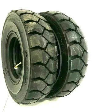 Two 5.00-8 500-8 Forklift Tire With Tubes, Flap Grip Plus Heavy Duty Two 5.00-8 500-8 Forklift Tire With Tubes, Flap Grip Plus Heavy Duty
