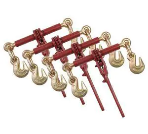 4 Pack 3/8" - 1/2" Extreme Heavy Duty Ratchet Load Chain Binder with Grab Hooks - 12,000 Lbs Working Load Limit - Flatbed Transport Truck Trailer Tie Down Hauling 4 Pack 3/8" - 1/2" Extreme Heavy Duty Ratchet Load Chain Binder with Grab Hooks - 12,000 Lbs Working Load Limit - Flatbed Transport Truck Trailer Tie Down Hauling