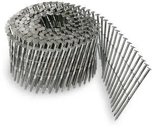 S13A250SNC Collated Ring-Shank Siding Nail 2-1/2 Inch x.092 Inch, 15 Gauge Wire Coil, Full Round Head, Diamond Point, Type 304 Stainless Steel (Pack of 3600) S13A250SNC Collated Ring-Shank Siding Nail 2-1/2 Inch x.092 Inch, 15 Gauge Wire Coil, Full Round Head, Diamond Point, Type 304 Stainless Steel (Pack of 3600)