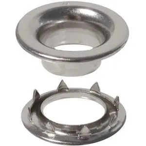 4RRGSWSSM500 Rolled Rim Grommet and Spur Washer Marine Grade Stainless Durable, Reliable, Heavy-Duty #4 Set (500 Sets) 4RRGSWSSM500 Rolled Rim Grommet and Spur Washer Marine Grade Stainless Durable, Reliable, Heavy-Duty #4 Set (500 Sets)