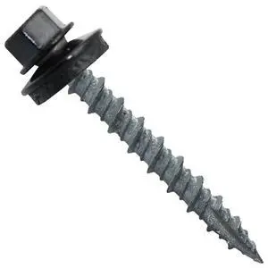 Metal Roofing Screws: (1000) 10 x 1-1/2" Black Hex Head Sheet Metal Roof Screw. Self Starting Metal to Wood siding Screws. EPDM Washer. Colored Head Metal Roofing Screws: (1000) 10 x 1-1/2" Black Hex Head Sheet Metal Roof Screw. Self Starting Metal to Wood siding Screws. EPDM Washer. Colored Head