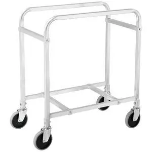 NSF Aluminum Lug Cart, 2 Tote Capacity, Unassembled, 28" L x 16" W x 33" H NSF Aluminum Lug Cart, 2 Tote Capacity, Unassembled, 28" L x 16" W x 33" H