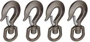 47400946 Drop Forged Alloy Steel Swivel Eye Hook with Latch, 3 Ton Working Load Limit (4) 47400946 Drop Forged Alloy Steel Swivel Eye Hook with Latch, 3 Ton Working Load Limit (4)
