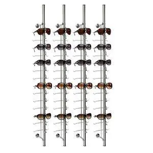 10Pcs Eyeglass Display Racks Frame Aluminium Wall-Mounted Sunglasses Storage Organizer Display Stand Holder (Hold 14 Frames) 10Pcs Eyeglass Display Racks Frame Aluminium Wall-Mounted Sunglasses Storage Organizer Display Stand Holder (Hold 14 Frames)