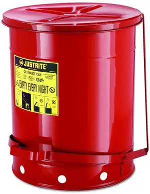 09500 Red Oily Waste Can, 14gal, Lever Lid 09500 Red Oily Waste Can, 14gal, Lever Lid