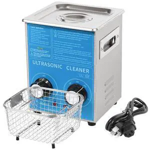 Commercial Grade 120watts 2L Ultrasonic Cleaner 40kHz with Knobs Timer&Heater Cleaning Machine, for Watch Instruments Industrial Parts Excellent Cleaner Solution Commercial Grade 120watts 2L Ultrasonic Cleaner 40kHz with Knobs Timer&Heater Cleaning Machine, for Watch Instruments Industrial Parts Excellent Cleaner Solution