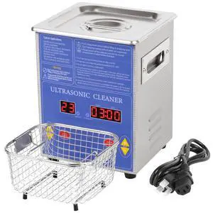 Commercial Grade 120watts 2L Ultrasonic Cleaner 40kHz with Digital Timer&Heater Cleaning Machine, for Watch Instruments Industrial Parts Excellent Cleaner Solution Commercial Grade 120watts 2L Ultrasonic Cleaner 40kHz with Digital Timer&Heater Cleaning Machine, for Watch Instruments Industrial Parts Excellent Cleaner Solution