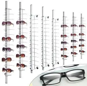 8 Pack Sunglasses Display Racks Aluminium Lockable Sunglasses Eyeglasses Storage Organizer Display Stand Holder (Hold 12 Pairs Glasses/Rod) 8 Pack Sunglasses Display Racks Aluminium Lockable Sunglasses Eyeglasses Storage Organizer Display Stand Holder (Hold 12 Pairs Glasses/Rod)