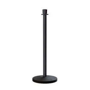 Cline Post and Rope Stanchion Set - Black with Sloped Base and Crown Top - Includes (2) Posts Cline Post and Rope Stanchion Set - Black with Sloped Base and Crown Top - Includes (2) Posts