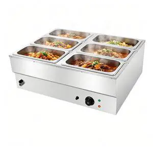 6 Pan Commercial Food Warmer, 1500W Electric Stainless Steel Steam Table Bain Marie, 86-230 Temp Control, 6×1.77Gal Pans, Countertop Buffet Server Chafing Dish for Catering Parties Restaurants 6 Pan Commercial Food Warmer, 1500W Electric Stainless Steel Steam Table Bain Marie, 86-230 Temp Control, 6×1.77Gal Pans, Countertop Buffet Server Chafing Dish for Catering Parties Restaurants