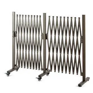 Extendable Aluminum Fence, Portable Barricade Gate with Casters, Max Expansion Size 201"×15.2"×40.6", Flexible Fence Mobile Barricade Safety Barrier, Pet Fence Gate Adjustable (201"×15.2"×40.6") Extendable Aluminum Fence, Portable Barricade Gate with Casters, Max Expansion Size 201"×15.2"×40.6", Flexible Fence Mobile Barricade Safety Barrier, Pet Fence Gate Adjustable (201"×15.2"×40.6")