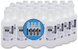 High Purity USP Grade Isopropyl Alcohol 99.5% - 20 Liters - More Than 5 Gallons - Includes Four 2 OZ USP Grade IPA 70% Spray Bottles - Made in USA High Purity USP Grade Isopropyl Alcohol 99.5% - 20 Liters - More Than 5 Gallons - Includes Four 2 OZ USP Grade IPA 70% Spray Bottles - Made in USA
