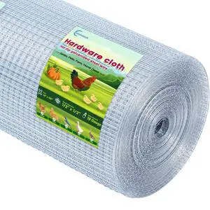1/2'' 48'' X 100' Hardware Cloth, Chicken Wire Fencing Double Layer Hot Dip Galvanized, Wire Mesh Fence Chicken Rabbit Snake Cage Wire Fence Mesh Roll, for Chicken Coops, Fencing, Garden Protection 1/2'' 48'' X 100' Hardware Cloth, Chicken Wire Fencing Double Layer Hot Dip Galvanized, Wire Mesh Fence Chicken Rabbit Snake Cage Wire Fence Mesh Roll, for Chicken Coops, Fencing, Garden Protection