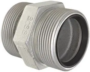 Boss GM38 Plated Iron Hose Fitting, Spud for GJ Boss Ground Joint Seal, 3" NPT Male Boss GM38 Plated Iron Hose Fitting, Spud for GJ Boss Ground Joint Seal, 3" NPT Male