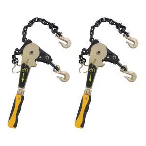 EZ Ratchet Chain Binder 3/8-1/2 '' 6600lbs G70 Grab Hook Heavy Duty Tie Down Hauling Chain Binders Easy Ratcheting Chain Load Binder for Flatbed Trailers Trucks Vehicles (2 Pack) EZ Ratchet Chain Binder 3/8-1/2 '' 6600lbs G70 Grab Hook Heavy Duty Tie Down Hauling Chain Binders Easy Ratcheting Chain Load Binder for Flatbed Trailers Trucks Vehicles (2 Pack)