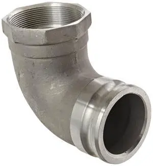 400A-90AL Aluminum Type A Cam and Groove Hose Fitting, 90 Degree Elbow, 4" Plug x 4" NPT Female 400A-90AL Aluminum Type A Cam and Groove Hose Fitting, 90 Degree Elbow, 4" Plug x 4" NPT Female