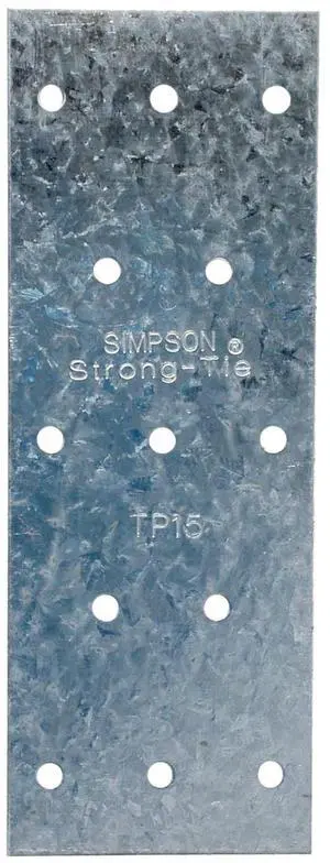 TP15 TP 1-13/16 in. x 5 in. 20-Gauge Galvanized Tie Plate (Pack of 150) TP15 TP 1-13/16 in. x 5 in. 20-Gauge Galvanized Tie Plate (Pack of 150)