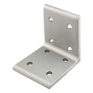8020, 40-4304, 40 Series Aluminum 8 Hole Inside Corner Bracket 90 Degree Angle Bracket for 80mm T Slot Extruded Aluminum Extrusion (Clear Anodize, 10) 8020, 40-4304, 40 Series Aluminum 8 Hole Inside Corner Bracket 90 Degree Angle Bracket for 80mm T Slot Extruded Aluminum Extrusion (Clear Anodize, 10)