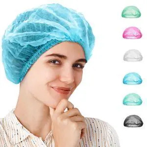 Disposable Bouffant Caps, 24 Inches, Blue, Pack of 1000, Spunbond Polypropylene, Elastic Edge, Ideal for Food Service, Kitchens, and General Use Disposable Bouffant Caps, 24 Inches, Blue, Pack of 1000, Spunbond Polypropylene, Elastic Edge, Ideal for Food Service, Kitchens, and General Use