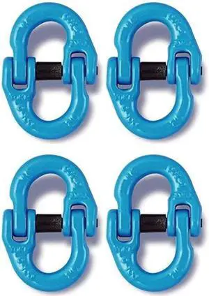 Qty. 4, X-015-10-x4, 3/8" Grade 100 Coupling Link, Hammer Lock Chain Connector for G100 Chain Qty. 4, X-015-10-x4, 3/8" Grade 100 Coupling Link, Hammer Lock Chain Connector for G100 Chain