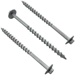 BRAUNY BOY - #12 x 6- Structural Lag Heavy Duty Construction Wood Screw Galvanized Corrosion Resistant Coating Exterior Timber, Landscape - Easy HEX Head Drive Flange Head 6 in - Qty (500) BRAUNY BOY - #12 x 6- Structural Lag Heavy Duty Construction Wood Screw Galvanized Corrosion Resistant Coating Exterior Timber, Landscape - Easy HEX Head Drive Flange Head 6 in - Qty (500)