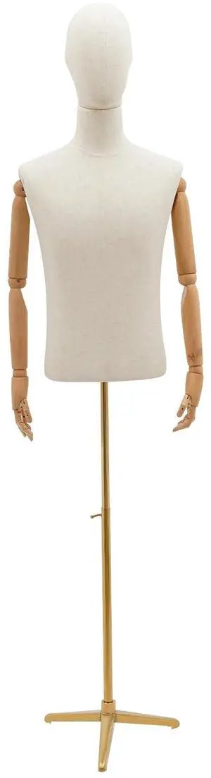 Male Dress Form Display, Male Mannequin Torso with Head & Arms 53-76 in Height Adjustable Mens Mannequin Body with Tripod Metal Stand for Store Display Male Dress Form Display, Male Mannequin Torso with Head & Arms 53-76 in Height Adjustable Mens Mannequin Body with Tripod Metal Stand for Store Display