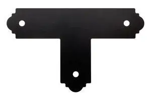 APT4 Outdoor Accents® Mission Collection® ZMAX®, Black Powder-Coated T Strap for 4x4 (Pack of 8) APT4 Outdoor Accents® Mission Collection® ZMAX®, Black Powder-Coated T Strap for 4x4 (Pack of 8)