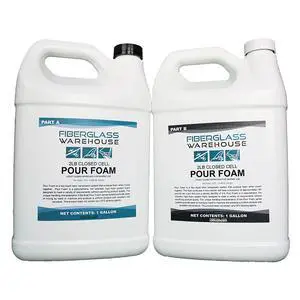 Pour Foam 4 lb Closed Cell 2-Part Polyurethane | Expanding, Boat Floatation, Coast Guard Approved, Filling Gaps and Voids, Sound Proofing and Insulation Pour Foam 4 lb Closed Cell 2-Part Polyurethane | Expanding, Boat Floatation, Coast Guard Approved, Filling Gaps and Voids, Sound Proofing and Insulation