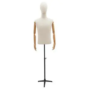 Male Dress Form Display, Male Mannequin Torso with Head & Arms 53-76 in Height Adjustable Mens Mannequin Body with Tripod Metal Stand for Store Display Male Dress Form Display, Male Mannequin Torso with Head & Arms 53-76 in Height Adjustable Mens Mannequin Body with Tripod Metal Stand for Store Display