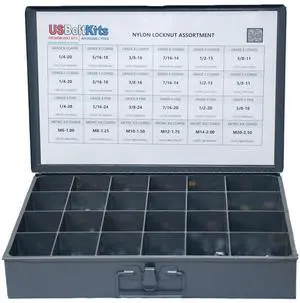 1200pcs Nylon Locknut Assortment USS, SAE, and Metric | Coarse and Fine Thread Grade 8, 5, and 8.8 (See Description for Quantities) 1200pcs Nylon Locknut Assortment USS, SAE, and Metric | Coarse and Fine Thread Grade 8, 5, and 8.8 (See Description for Quantities)